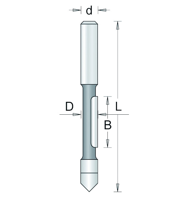 39-8 HM Inlaatfrees Enkelvoudig Snijdend d=8